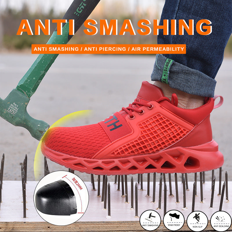 Fly-Woven Breathable Anti-Smash Safety Shoes