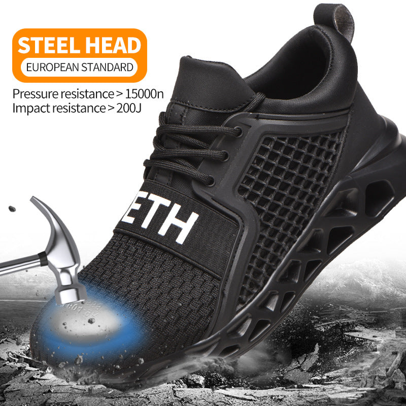Fly-Woven Breathable Anti-Smash Safety Shoes