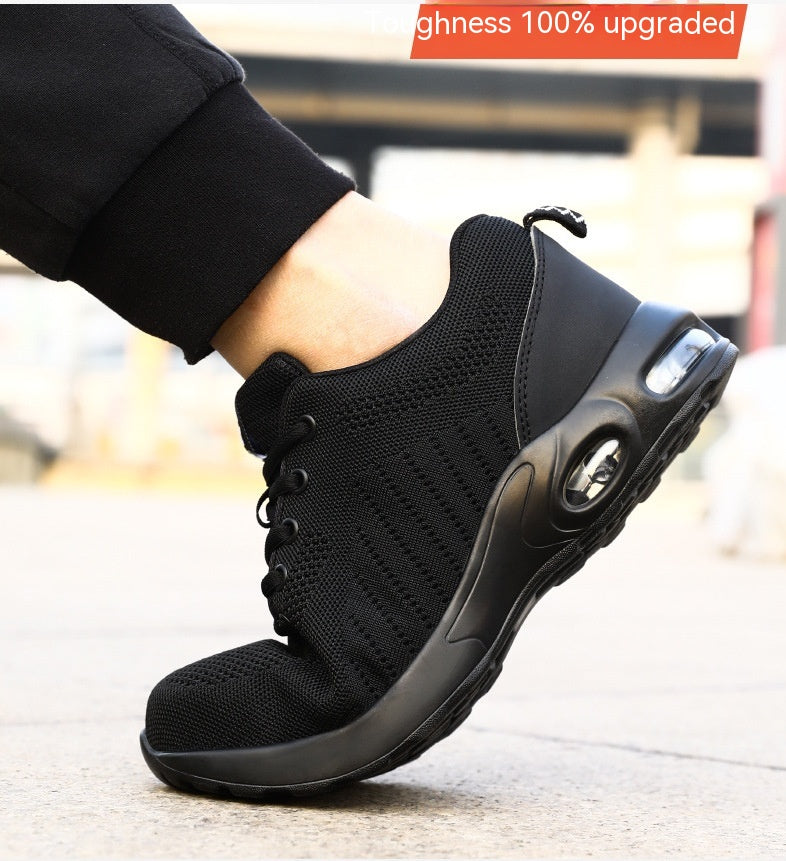 Steel-Toe Flyknit Anti-Smash Safety Shoes