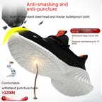 Men’s Breathable Steel-Toe Lightweight Work Shoes