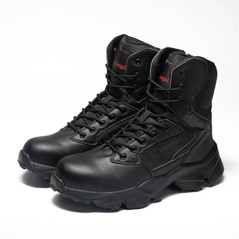 High-Top Breathable Steel-Toe Tactical Safety Shoes (Anti-Smash & Anti-Stab)