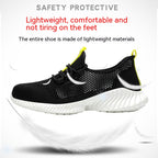 Men’s Breathable Steel-Toe Lightweight Work Shoes