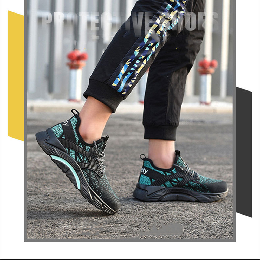 Summer Breathable Steel-Toe Lightweight Safety Shoes (Anti-Smash & Anti-Stab)