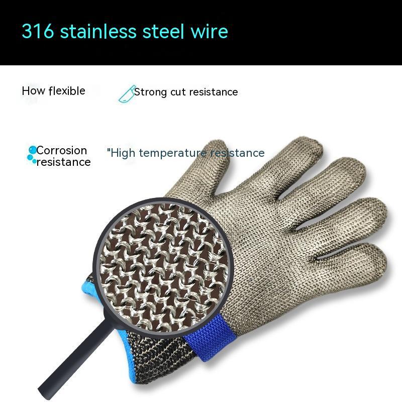 Grade 5 Stainless Steel Cut-Resistant Gloves