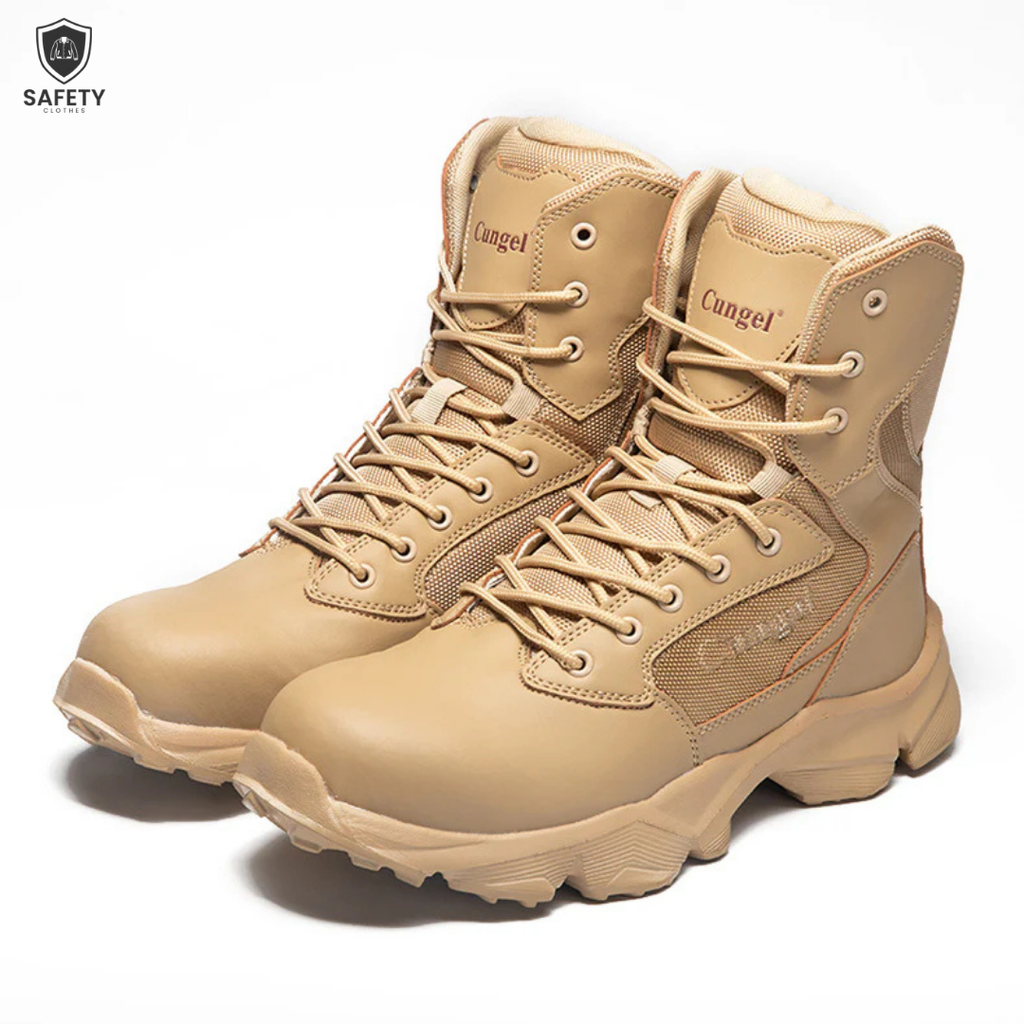 High-Top Breathable Steel-Toe Tactical Safety Shoes (Anti-Smash & Anti-Stab)
