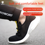Men’s Breathable Steel-Toe Lightweight Work Shoes