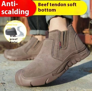 Slip-On Steel-Toe Anti-Stab Safety Shoes
