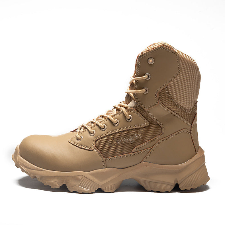 High-Top Breathable Steel-Toe Tactical Safety Shoes (Anti-Smash & Anti-Stab)