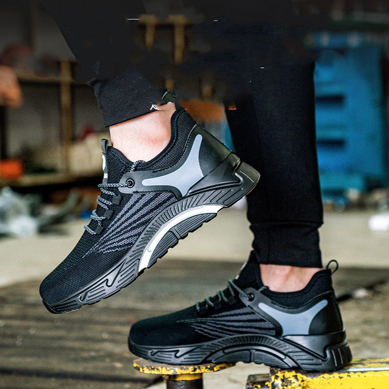 Summer Breathable Steel-Toe Anti-Smash Safety Shoes