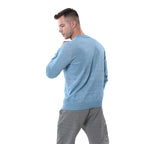 Men's Blue Round Neck Protective Shirt