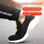 Men’s Breathable Steel-Toe Lightweight Work Shoes
