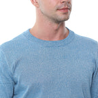 Men's Blue Round Neck Protective Shirt
