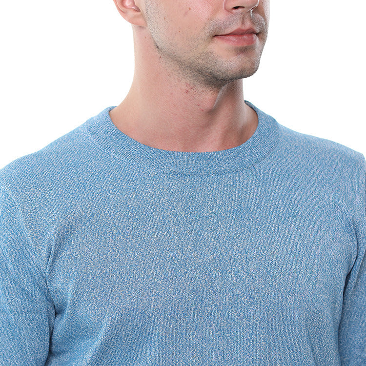 Men's Blue Round Neck Protective Shirt
