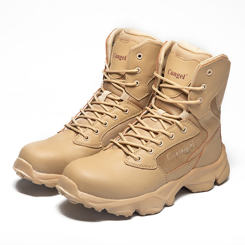 High-Top Breathable Steel-Toe Tactical Safety Shoes (Anti-Smash & Anti-Stab)