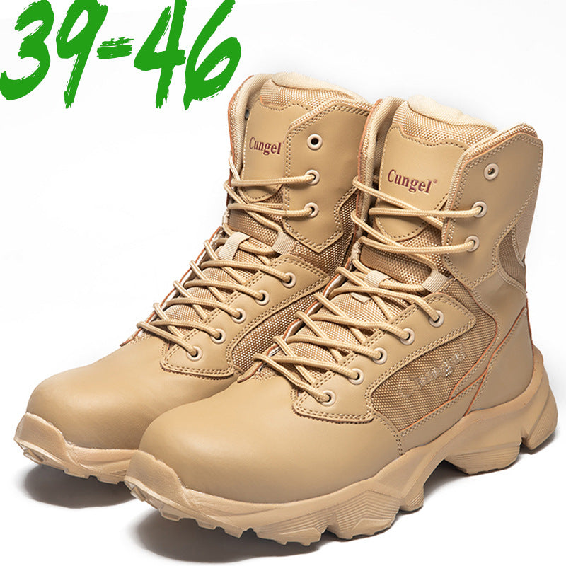 High-Top Breathable Steel-Toe Tactical Safety Shoes (Anti-Smash & Anti-Stab)