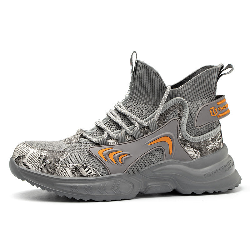 Men’s Lightweight Breathable Anti-Smash Casual Safety Shoes