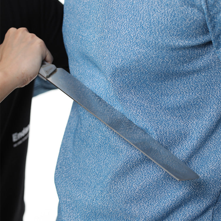 Men's Blue Round Neck Protective Shirt