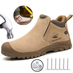Slip-On Steel-Toe Anti-Stab Safety Shoes